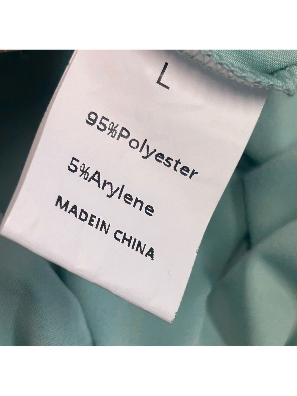 Pastel mint green draped cowl neck halter top stretchy Sz L - Picture 4 of 7